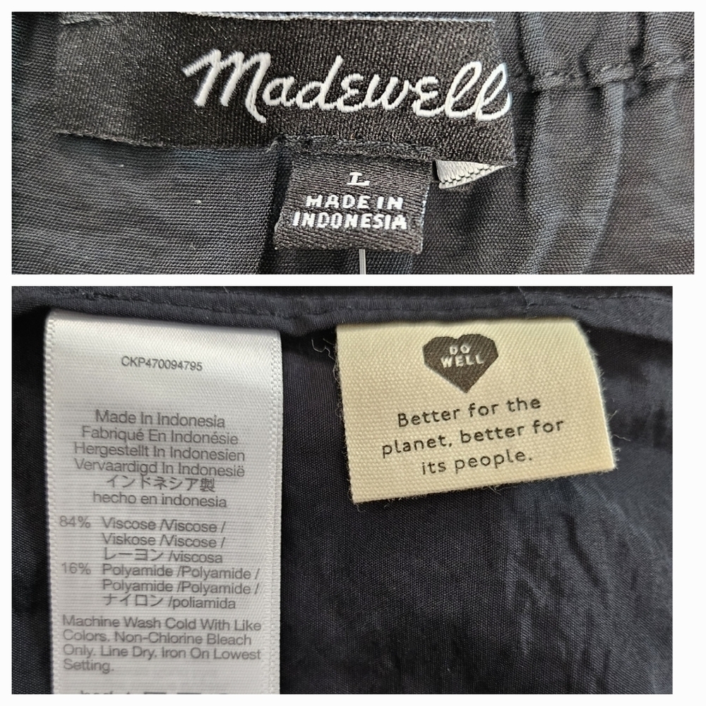 Madewell Square Neck Apron Tank Top Cami Large - Picture 12 of 12